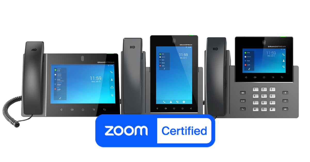 Grandstream’s Smart Video IP Phones Certified with Zoom Phone